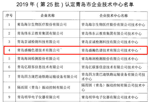 青島市企業(yè)技術(shù)中心名單公布，盛瀚榜上有名！